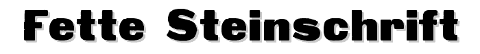 Fette Steinschrift font